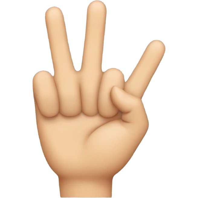 three fingers up emoji