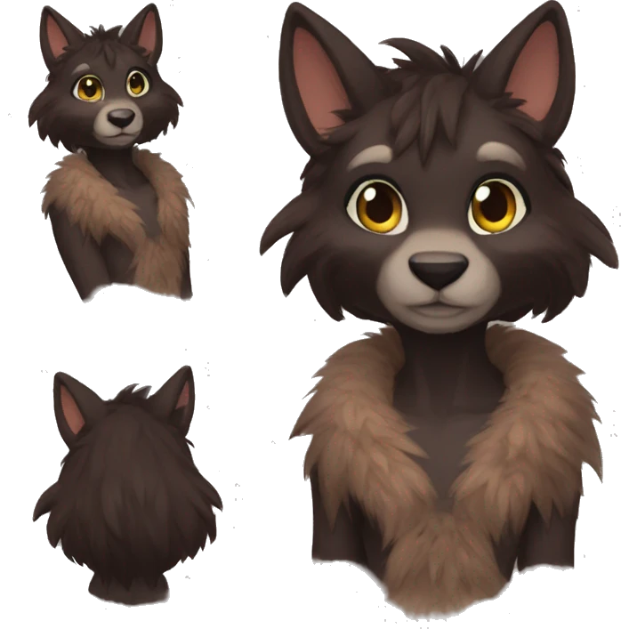 Anthro Shy Cute Cool Edgy Pretty Dark Brown Furry Animal Anthro Sona emoji