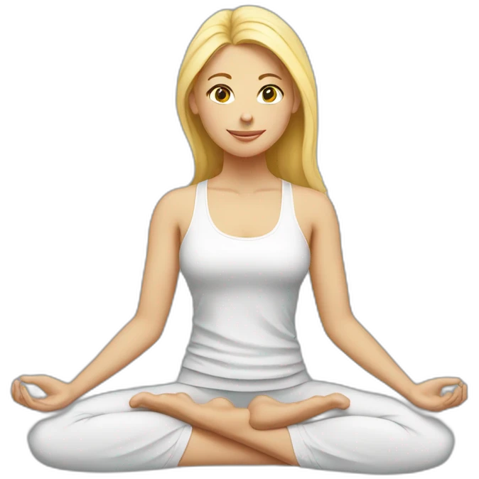 yoga girl blone emoji