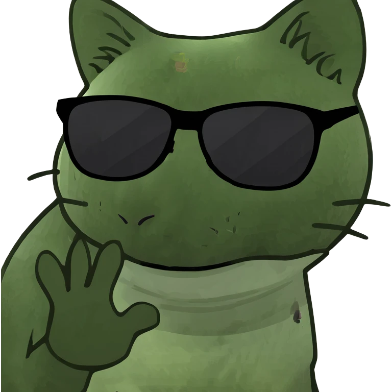 Cat with sunglasses emoji