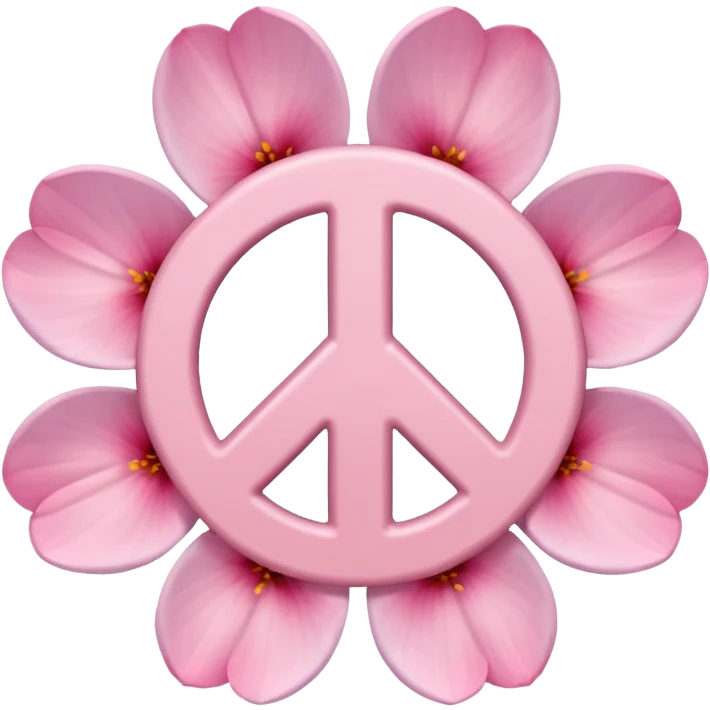 sakura flower with a peace sign emoji