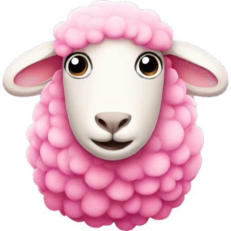 Pink sheep  emoji