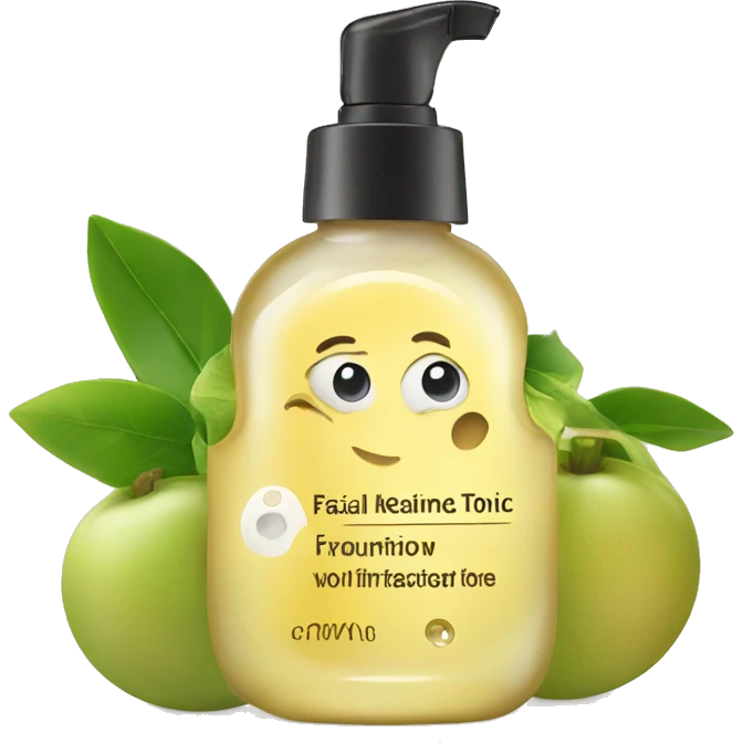 facial tonic with label emoji