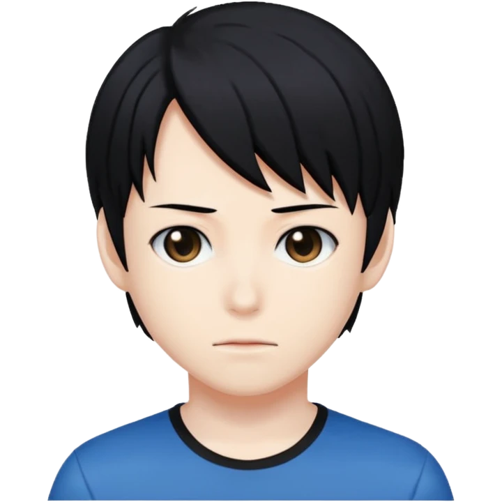 My hero academy character Todoroki with black hair emoji
