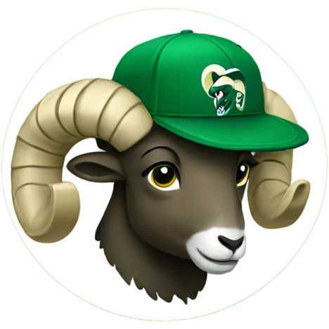 Rams in a green hat emoji