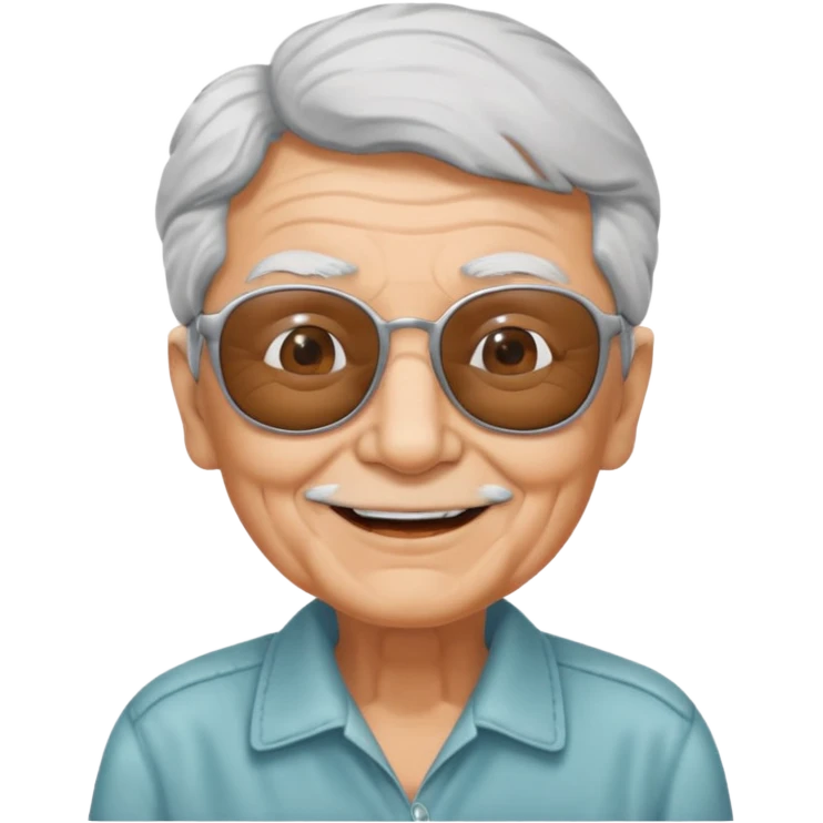 elderly with sunglasses emoji