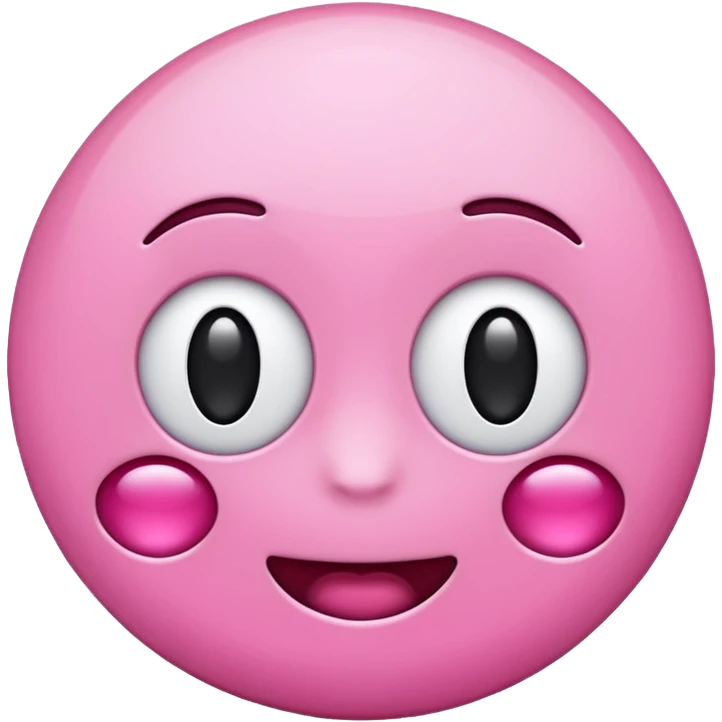 Pink emoji saying oh emoji