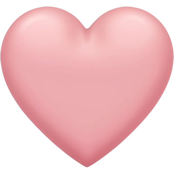 Light pink mattee iphone effect heart emoji