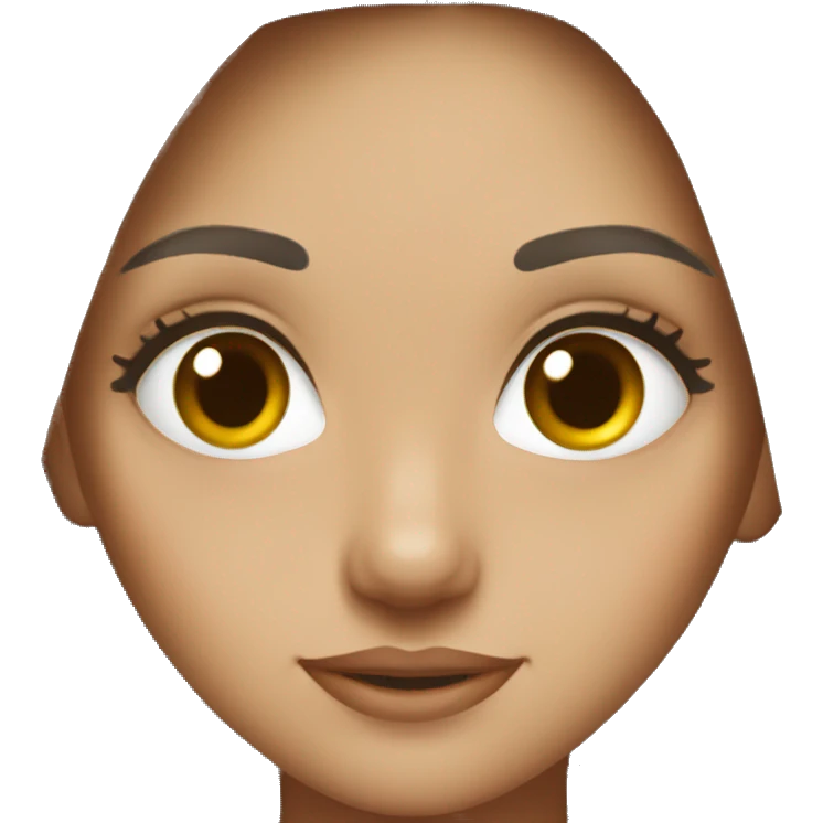 Brunette girl hazel eyes  emoji