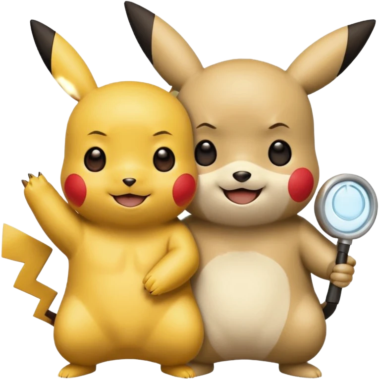 Pickachu with Kung fu panda po as friend  emoji