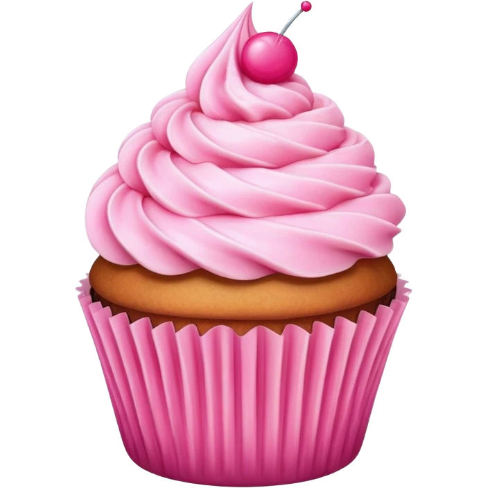 Cupcake with pink icing emoji