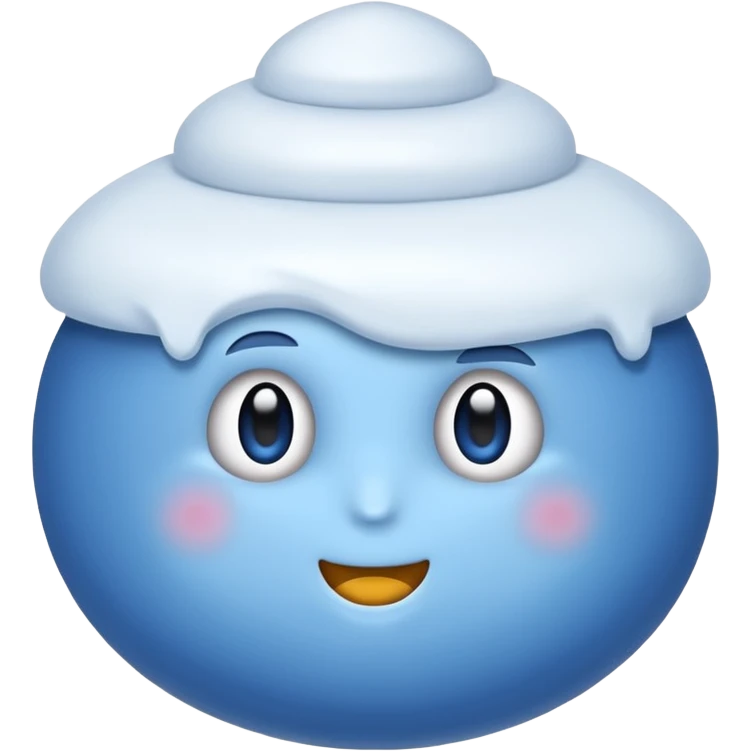 Weißes  Hakerl in gezacktem blauen  Kreis  emoji