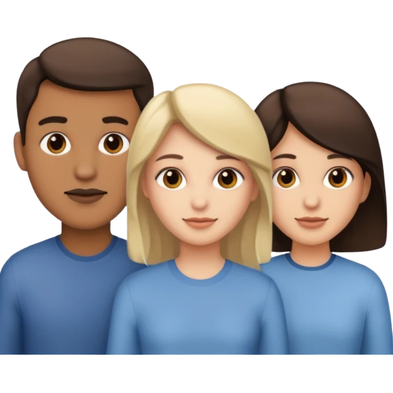 Threesome male male female  emoji