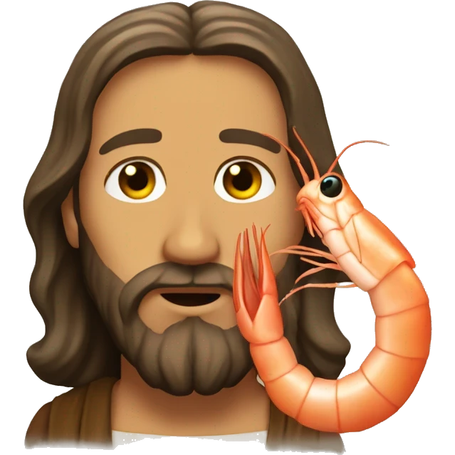 jesus but a shrimp emoji