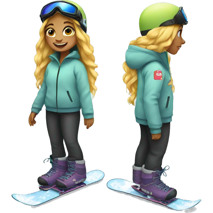 Girl on a snowboard  emoji