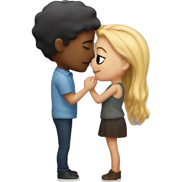 cute couple kissing  emoji