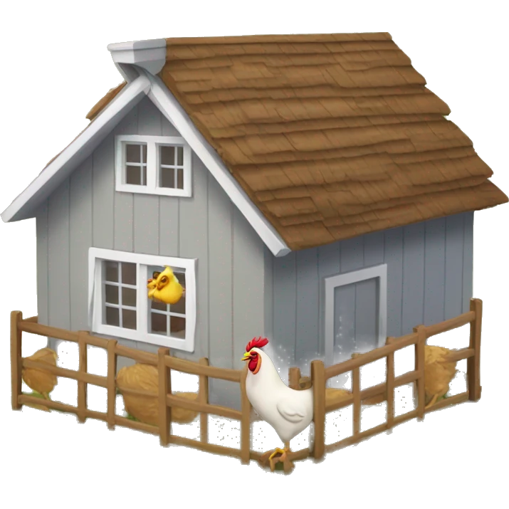 House with chicken coop emoji