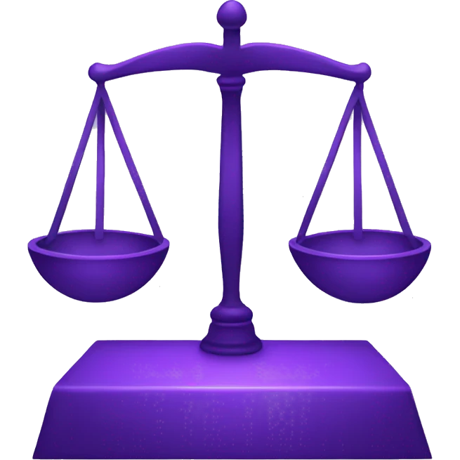purple balance scale emoji