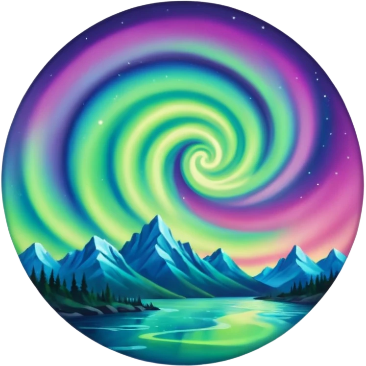 something that represents the aurora borealis emoji
