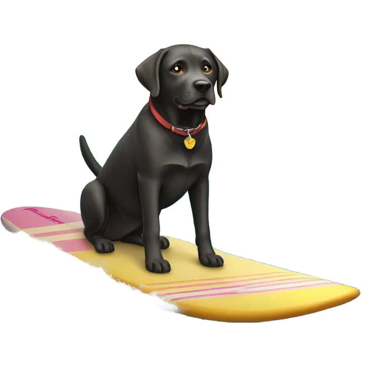 .Labrador on a surf board emoji