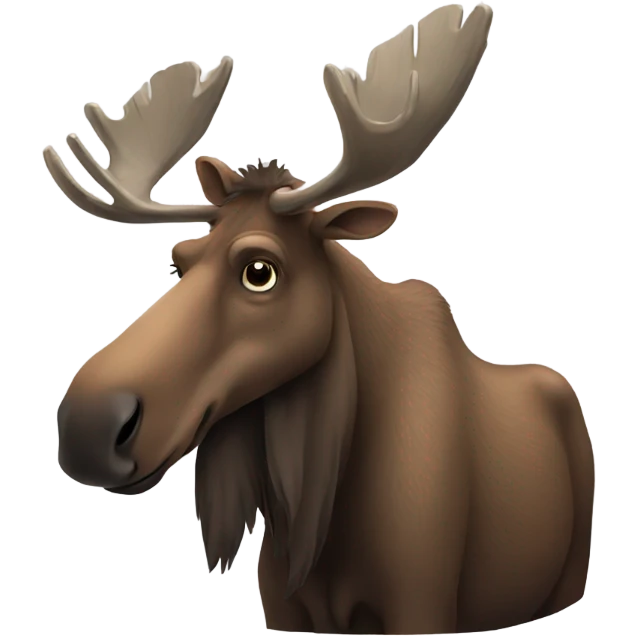 Sad moose emoji