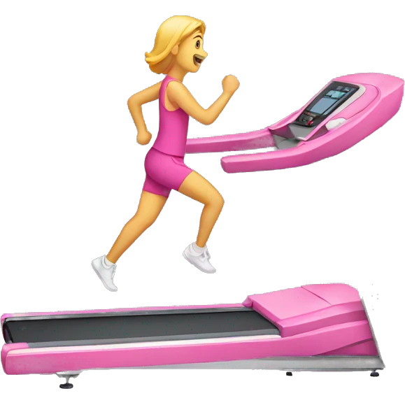 pink treadmill  emoji