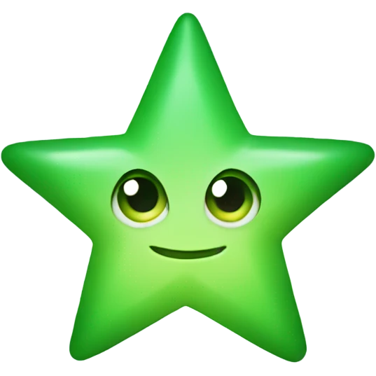 Green twinkle star emoji