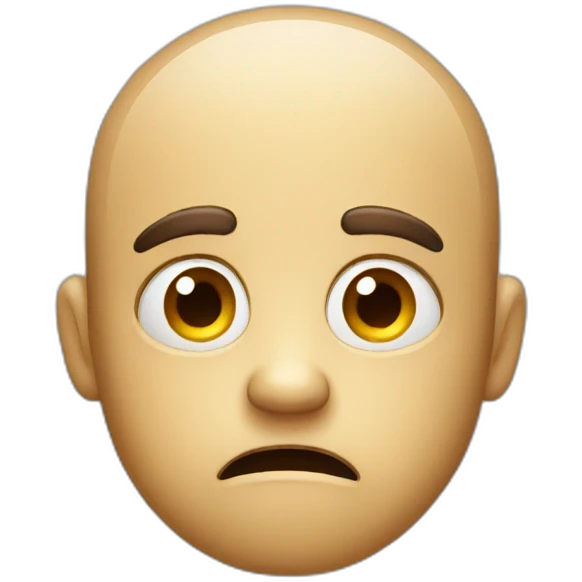 worried looking face emoji