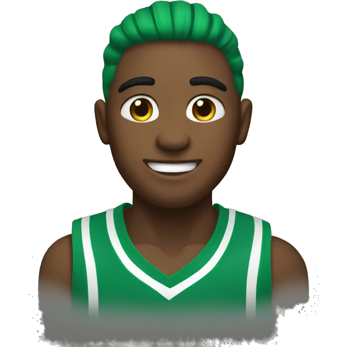Green waves basketball  emoji