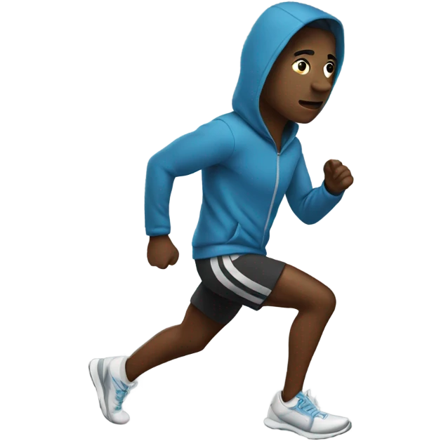 Runner with hoodie emoji