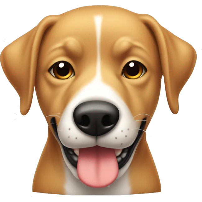 Un perro fino comiendo filete emoji