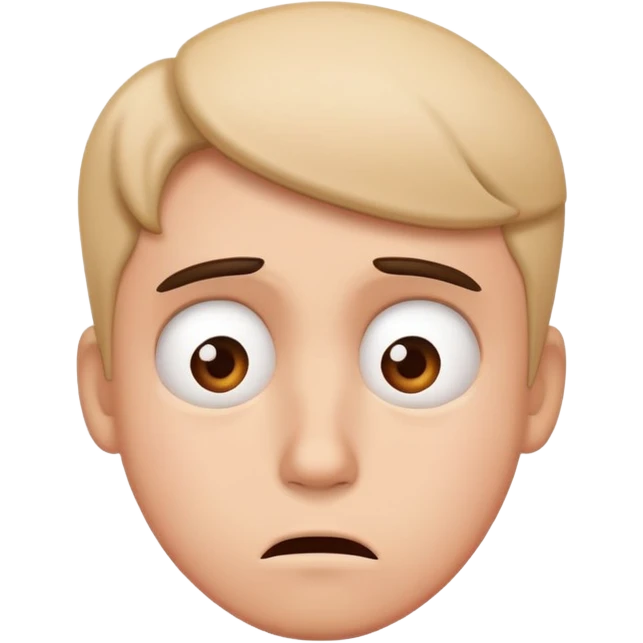 A disappointed face but ina funny expression  emoji