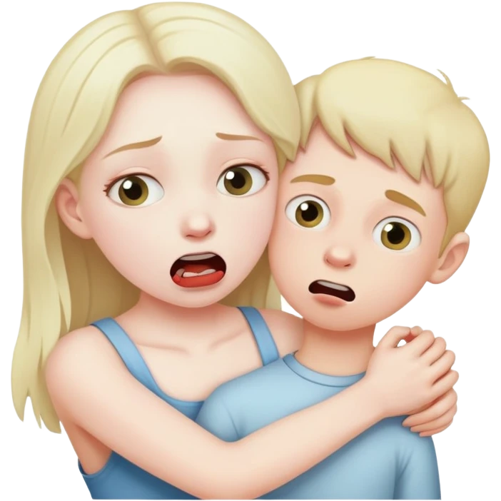 Girl chokes boy emoji