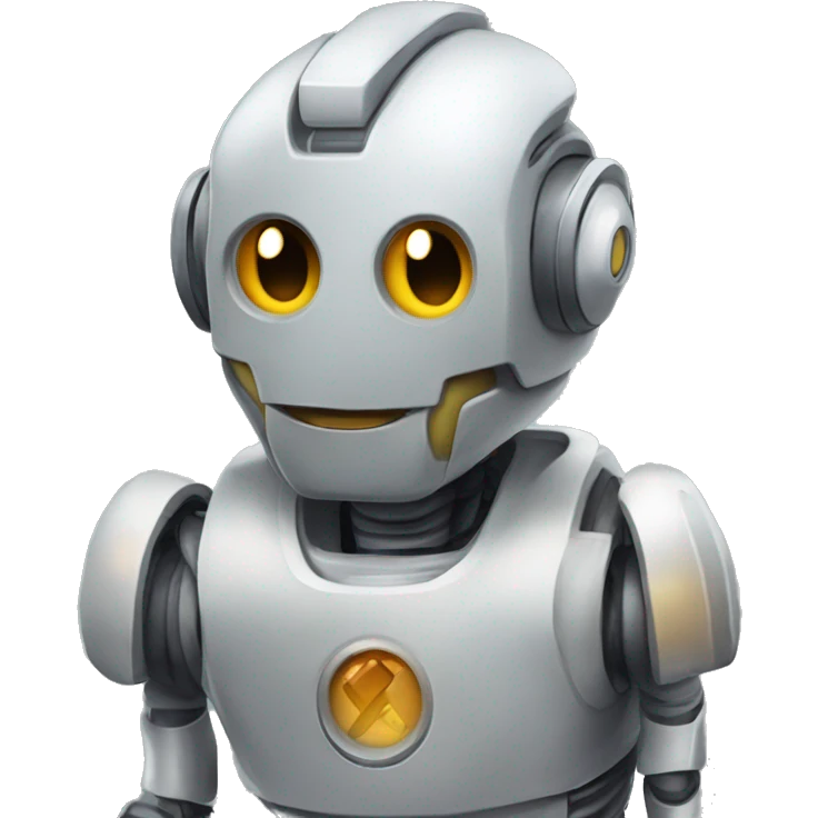 robot con la palabra mervis emoji