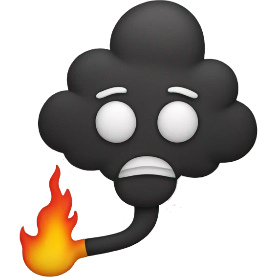 Smoke & flames emoji