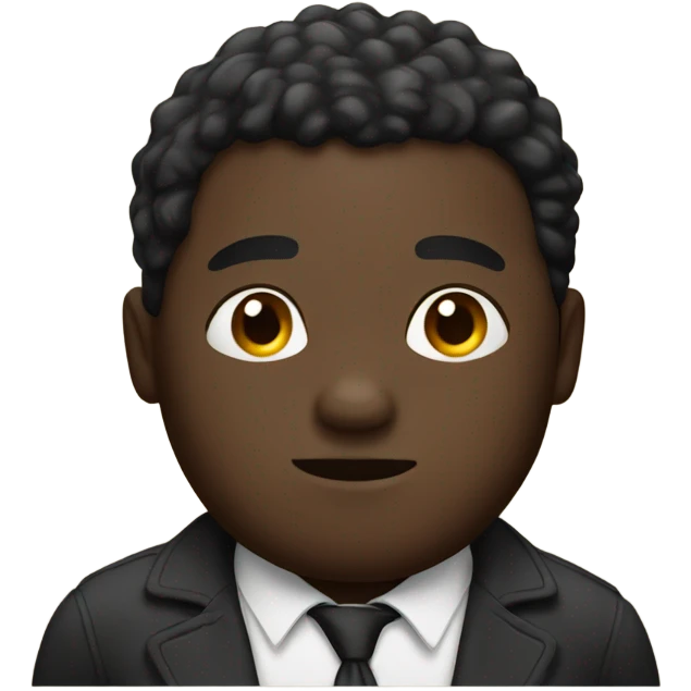 black man with big belly emoji