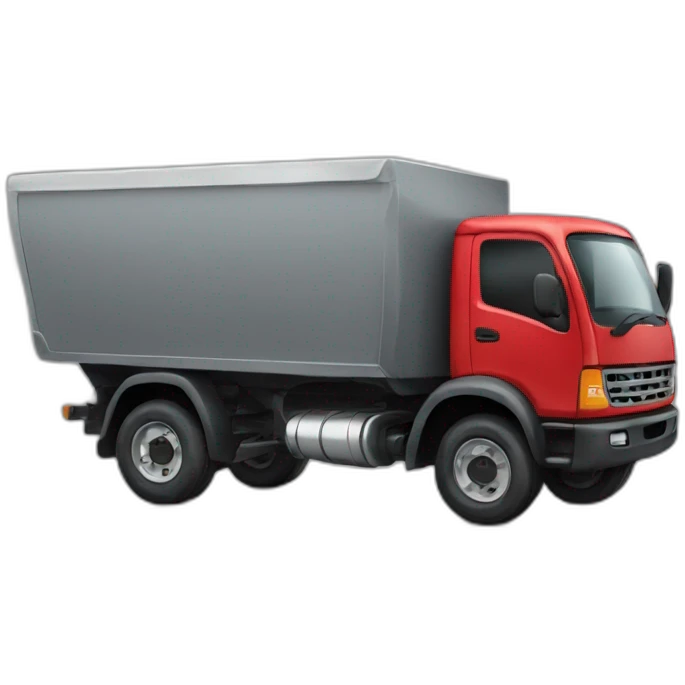 Smiling truck Black Red grey emoji
