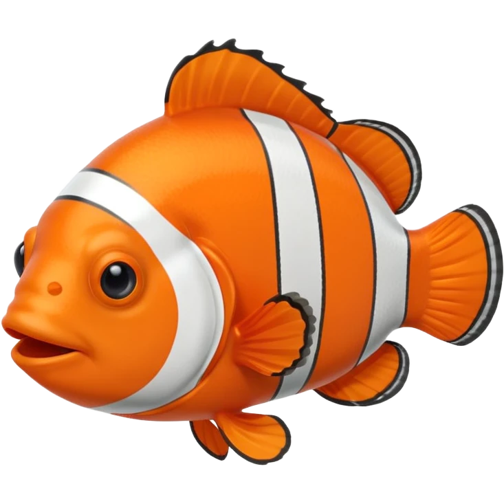 a clownfish, apple emoji style emoji
