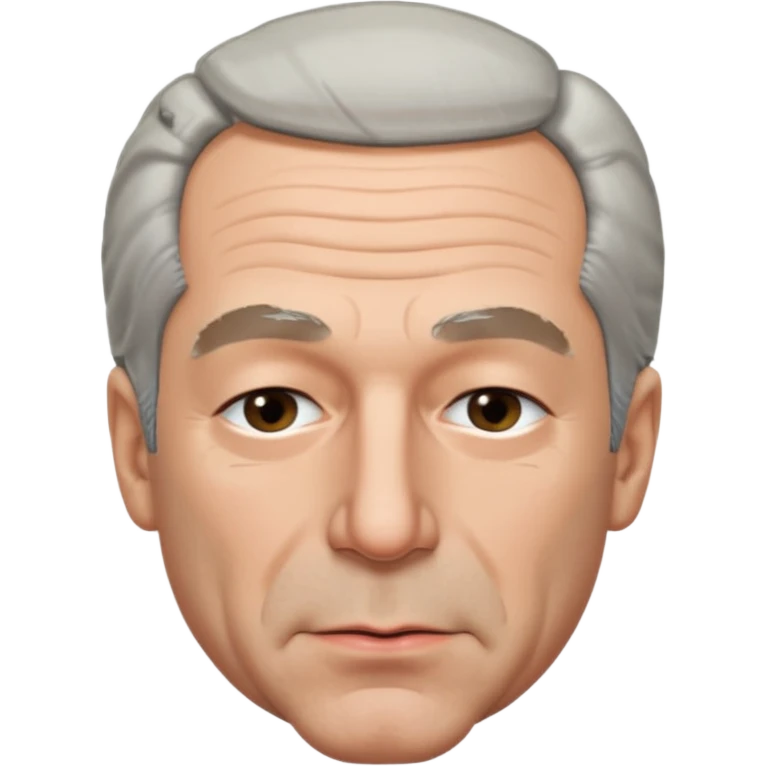 Jeffrey Epstein with eyes shut and puckered lips emoji