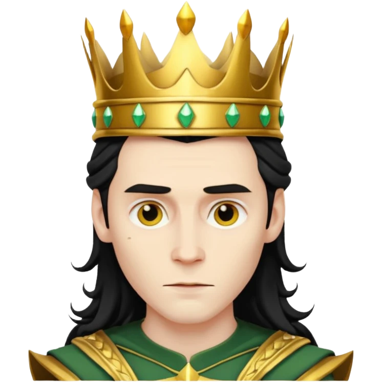 Loki with his golden crown emoji