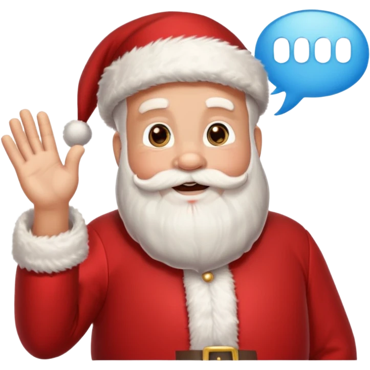 santa with speech bubble emoji