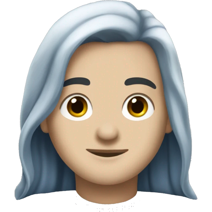 White ravenclaw with long dark hair emoji