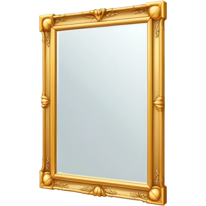 large mirror with simple frame emoji