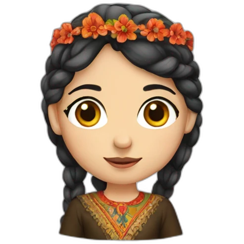 armenian girl with national costume  emoji