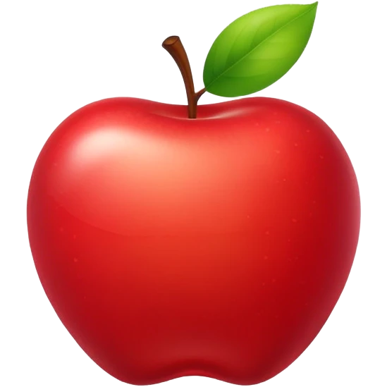 An apple emoji