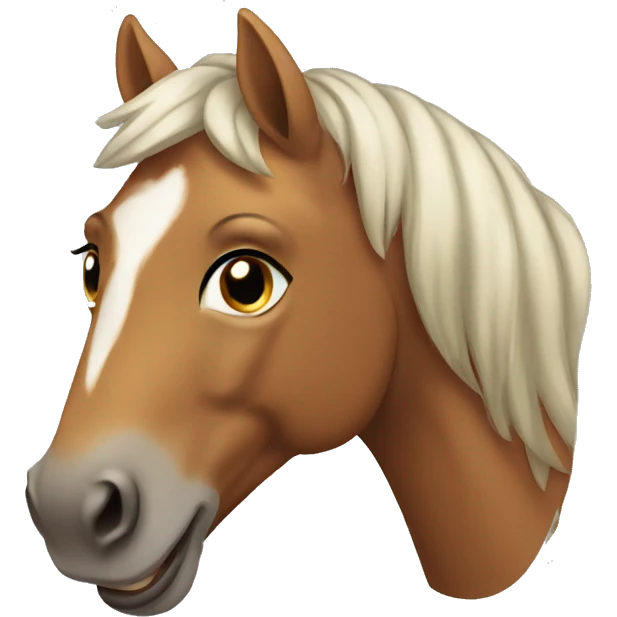 Smiling horse  emoji
