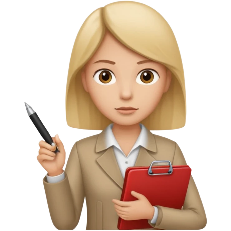 person with clipboard and pen, user interview emoji