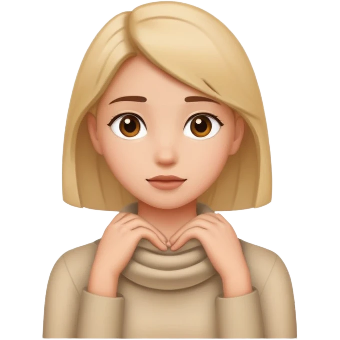 girl with hands around neck emoji