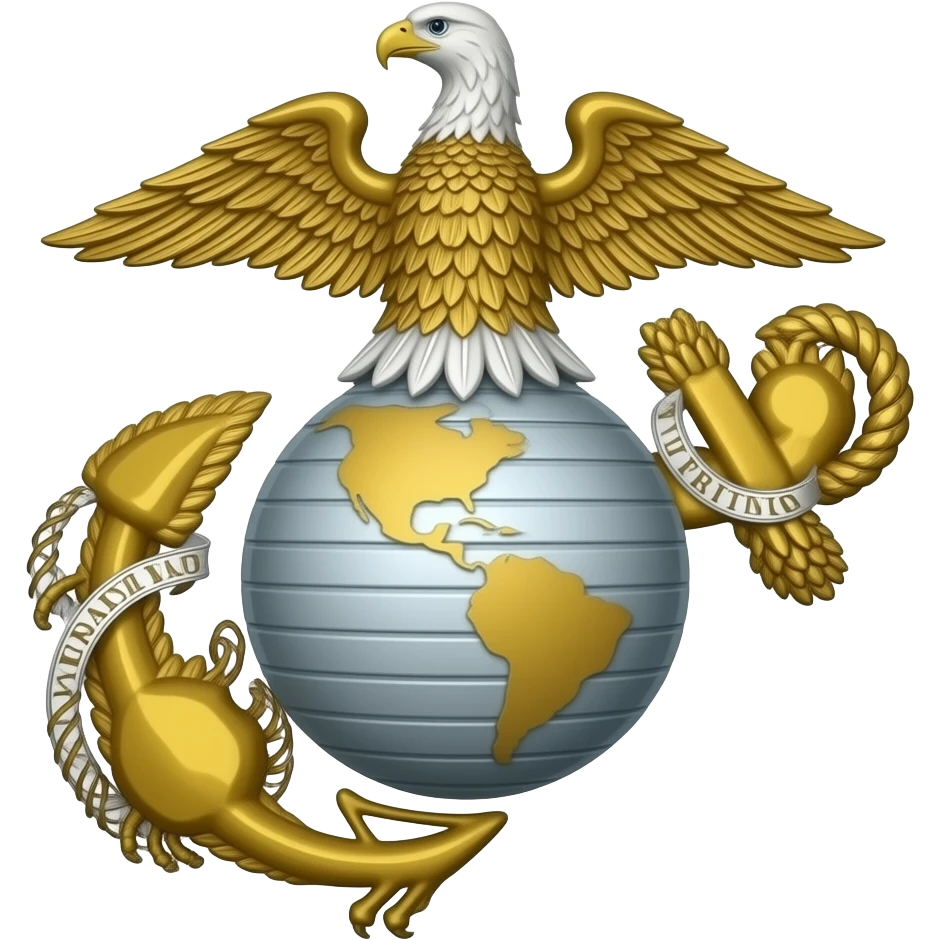 Usmc eagle gold accwnts rustic vintage coquette emoji