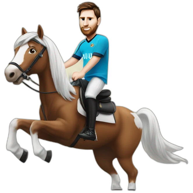 messi sur un cheval emoji